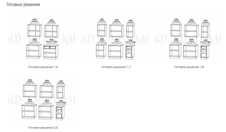 Кухонный Гарнитур Риана-1 Красный 1600/1700/1800/2000 мм