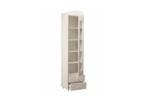 Витрина Каролина вудлайн кремовый / сандал белый
